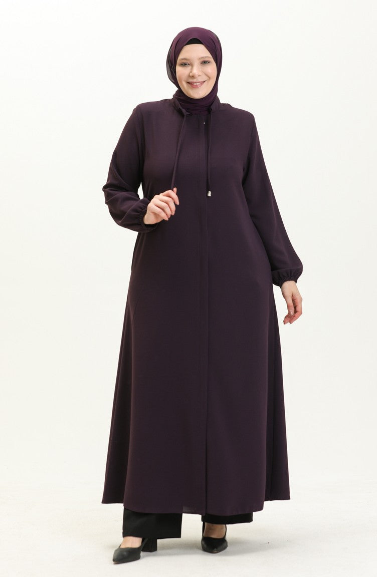 Plus Size Lace Up Abaya