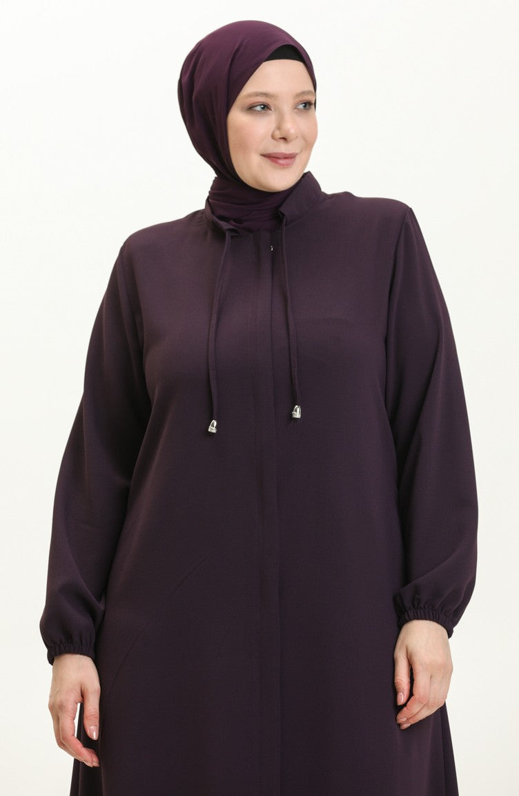 Plus Size Lace Up Abaya
