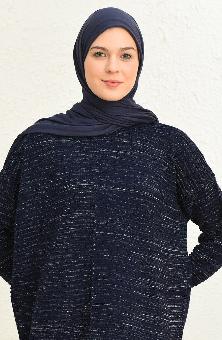 Navy Blue Hijab Dress