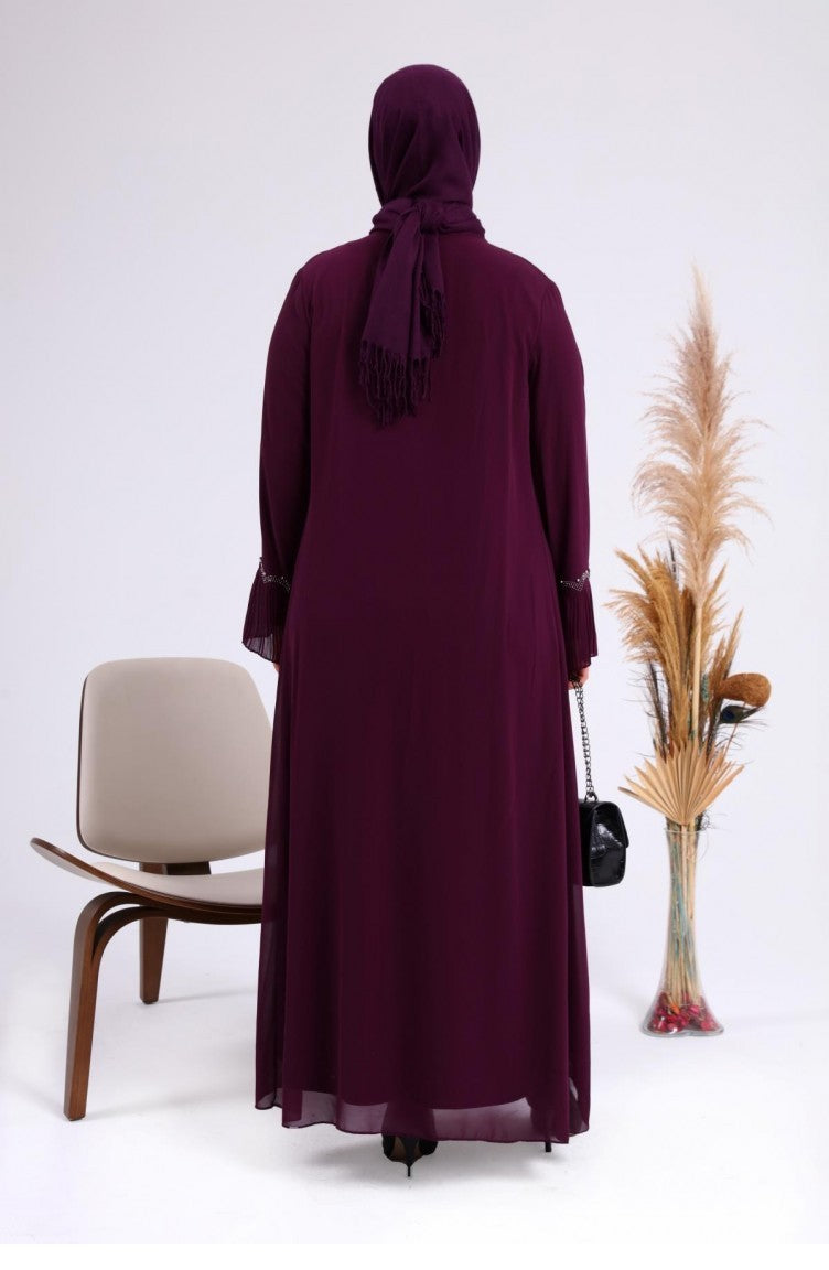 Plum Hijab Evening Dress